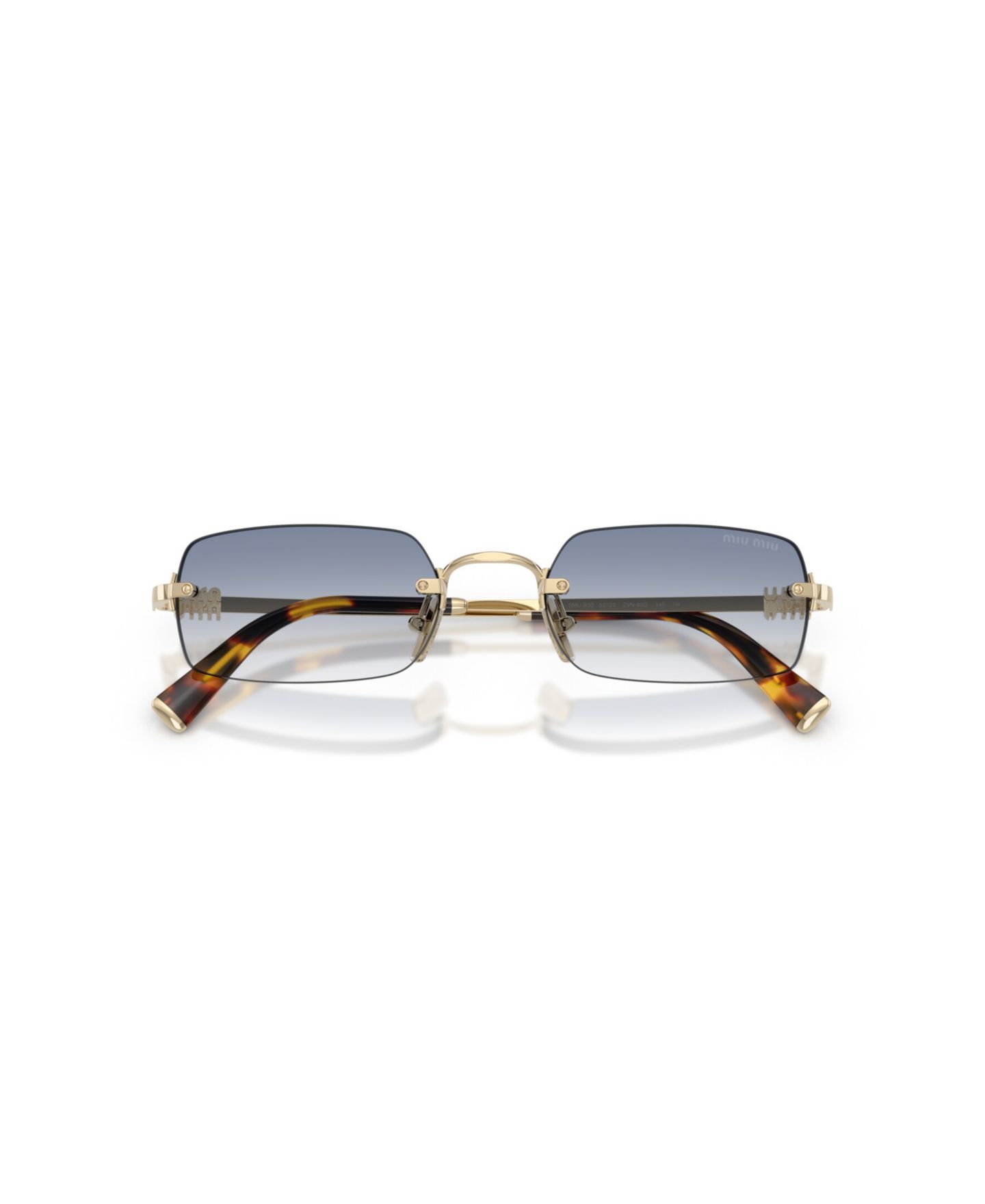 Женские солнцезащитные очки MIU MIU MIU Sunglasses, MU B50S, цвет: Золотой, вариант 1 — фото 9