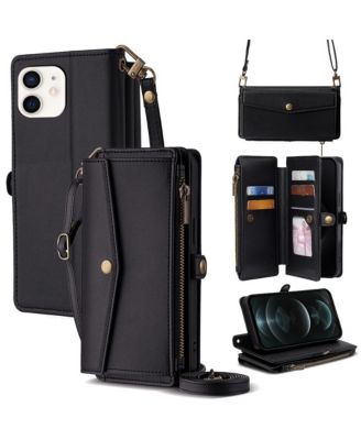 Card Holder Crossbody Wallet Case for Apple iPhone 12-17