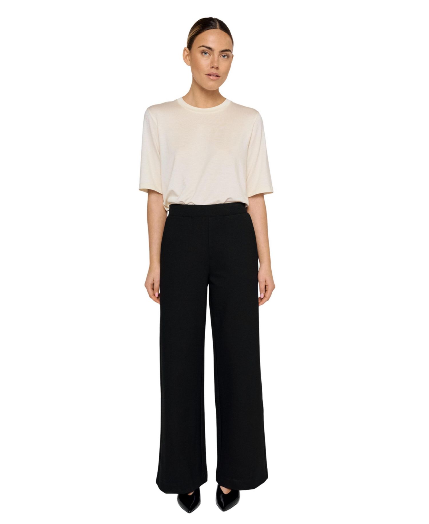 Women's Luna Wide-Leg Tailored Pressed-Front-Pleats Trousers