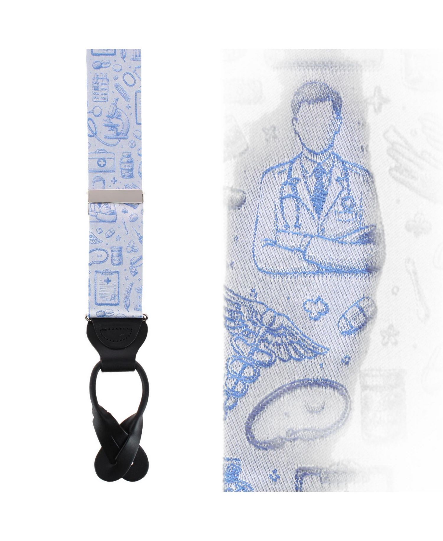 Medical Alert Silk Novelty Suspenders