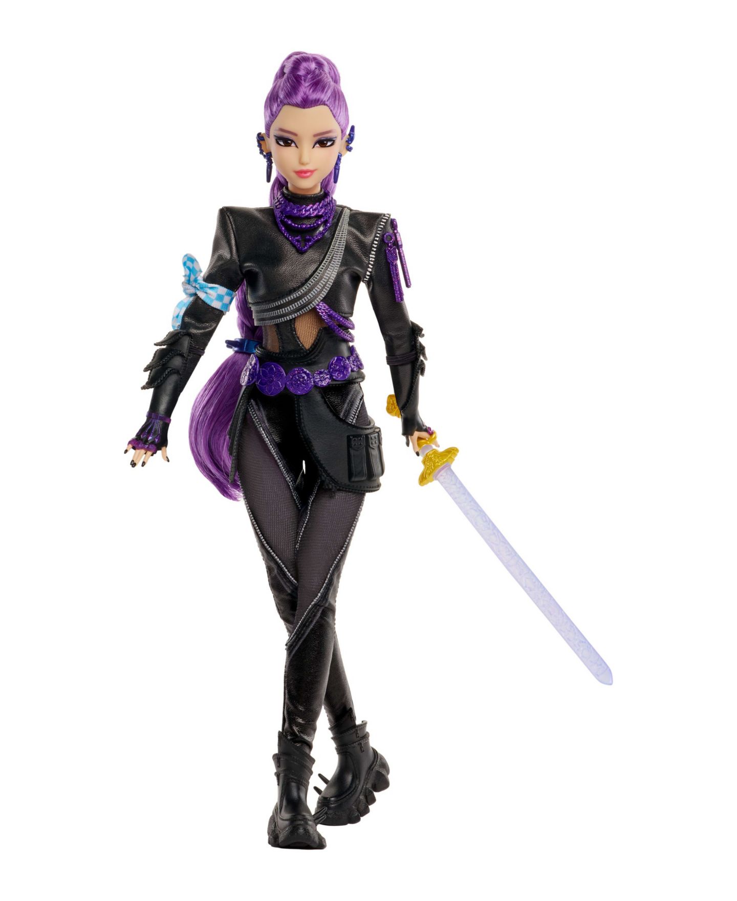 Детская кукла KPop Demon Hunters Battle Rumi 10.5" Deluxe Fashion Doll with Removable Outfit and 11 Posable Joints, Ages 6+ — фото 6