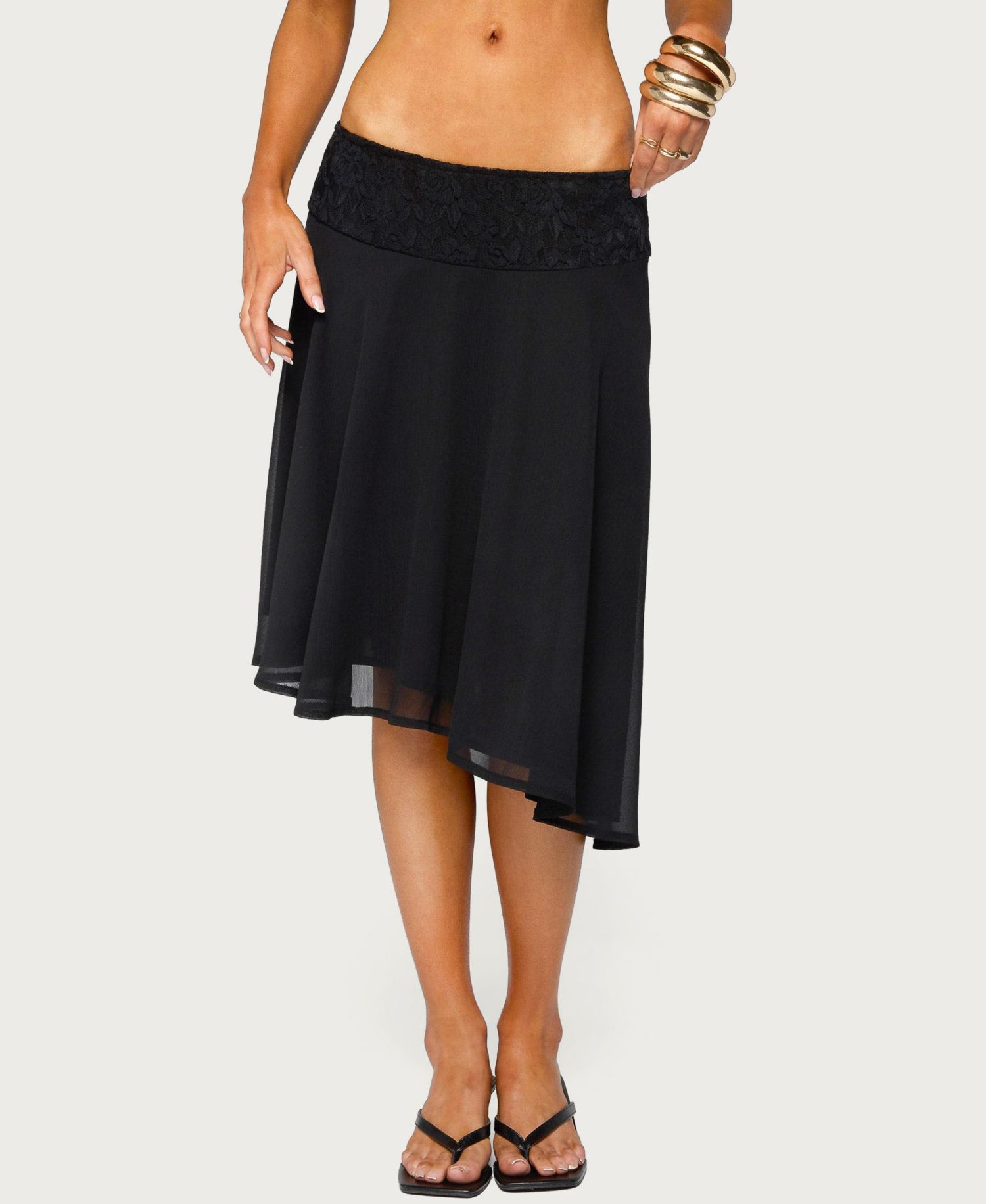 Women's Evia Lacey Asymmetric Midi Skirt