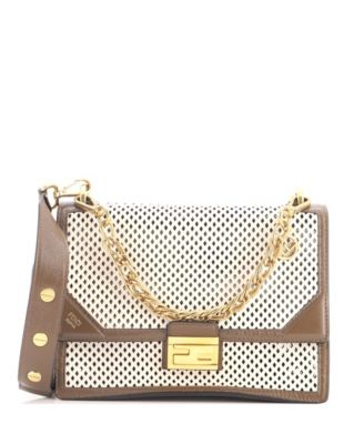 Kan U Perforated Leather Medium Shoulder Bag