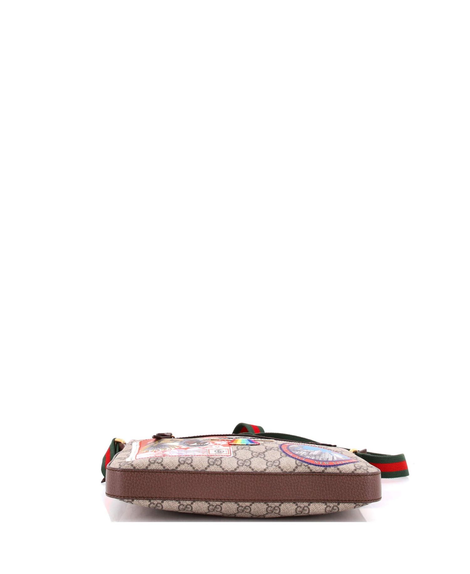 Medium Courrier Zip Messenger GG Coated Canvas with Applique