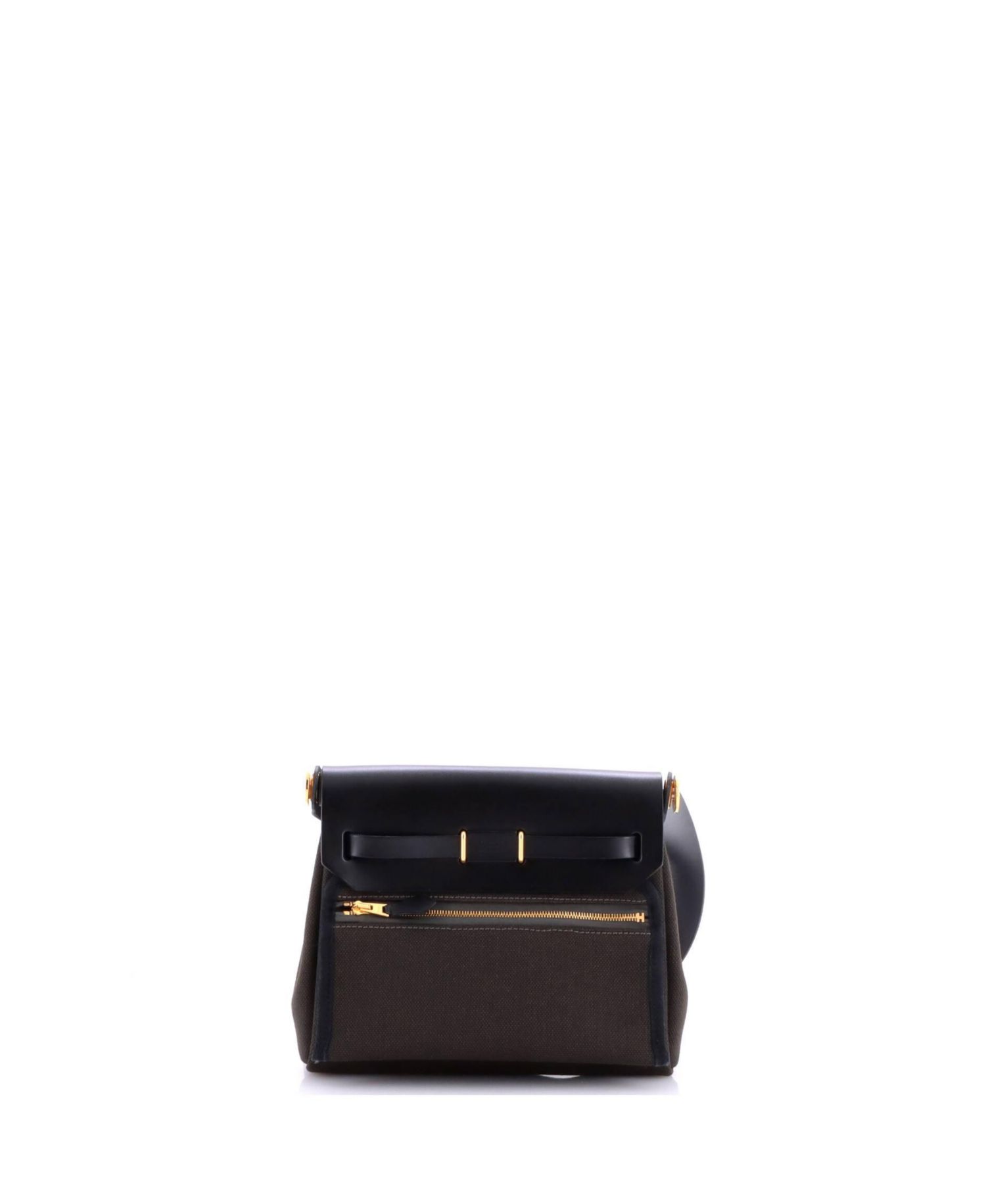 Pre-Owned HERMES Pre-Owned Hermes 20 Herbag Zip Toile and Leather