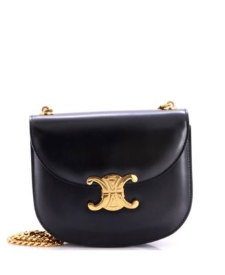 Triomphe Besace Clea Small Crossbody Leather Shoulder Bag, 7" W x 6" H x 2" D