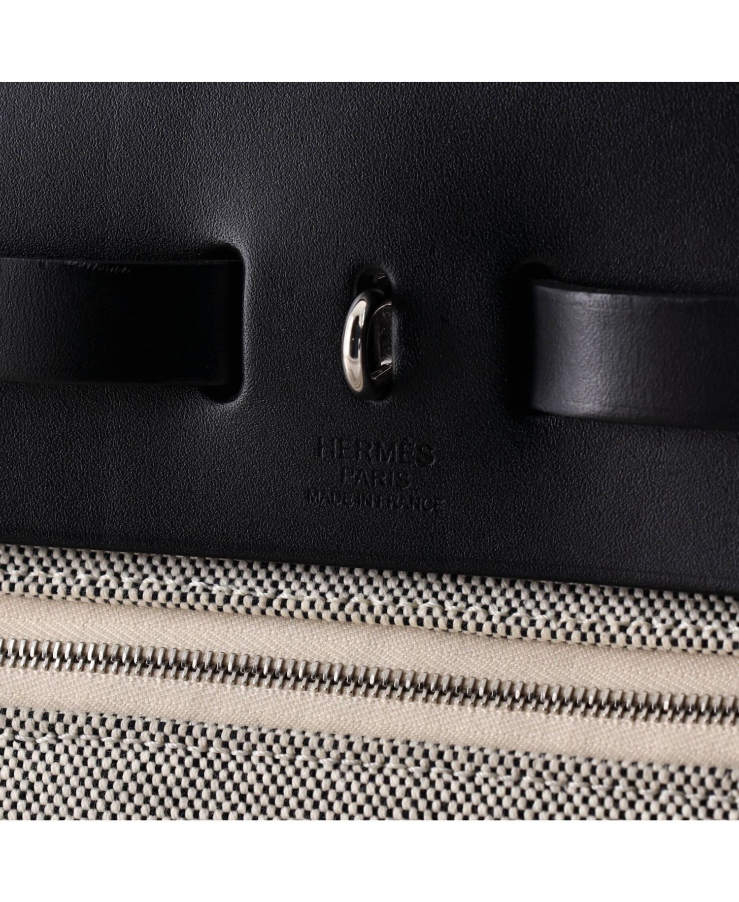 Pre-Owned HERMES Pre-Owned Hermes 31 Herbag Zip Criss Viking Toile and Leather