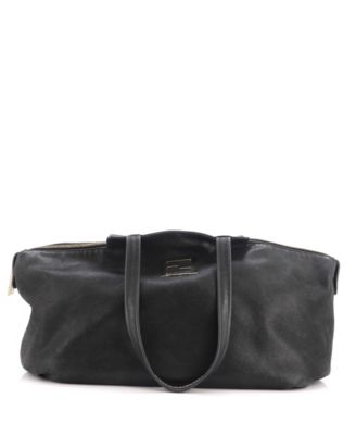 FF Chain Nubuck Zipper Tote, 14"W x 11"H x 7"D