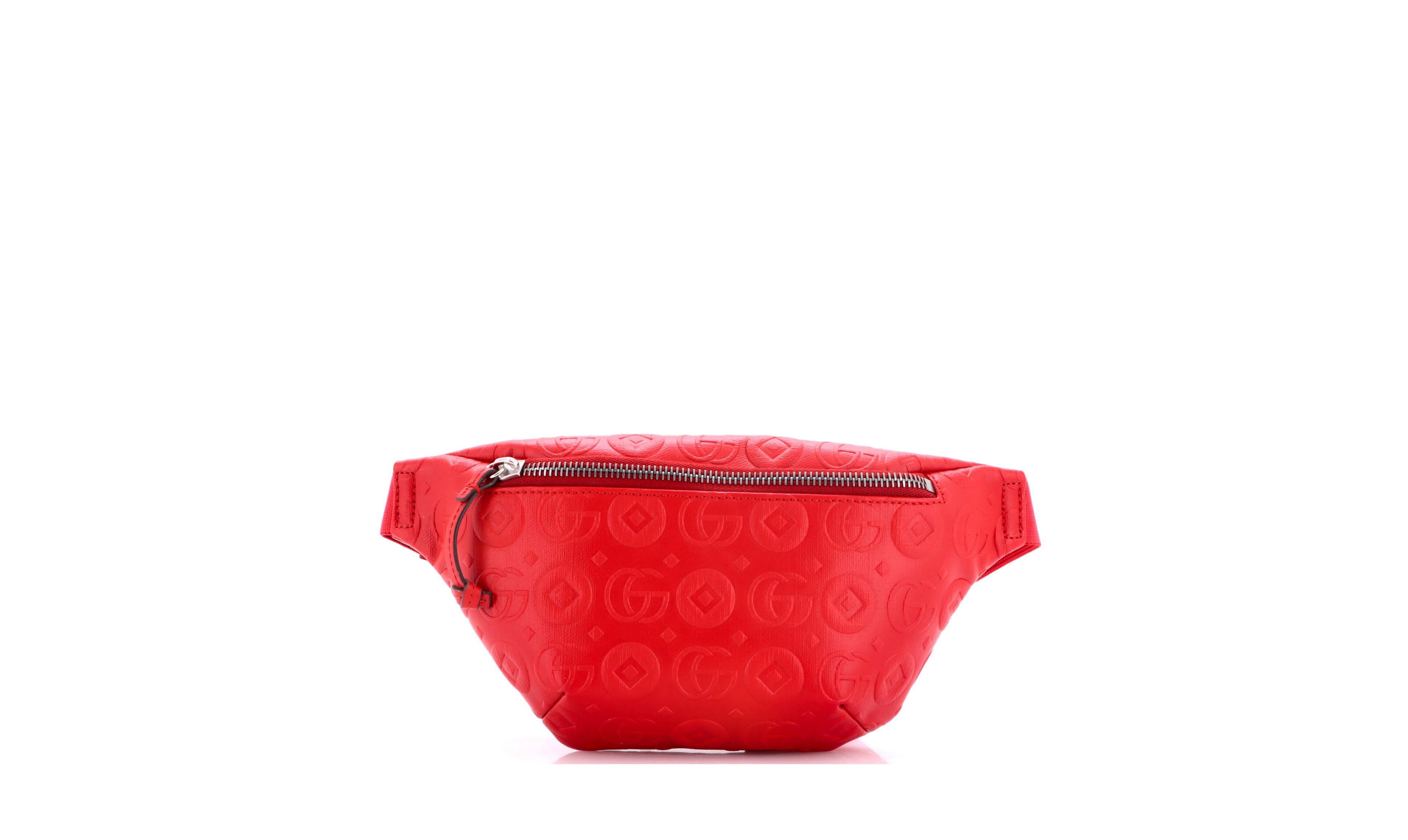Pre-Owned Gucci Kids' Embossed-Leather Belt Bag