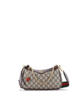 Small Ophidia Charm Shoulder Bag GG Coated Canvas