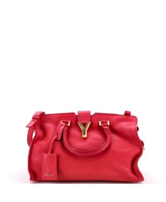 Classic Y Cabas Leather Crossbody Shoulder Bag