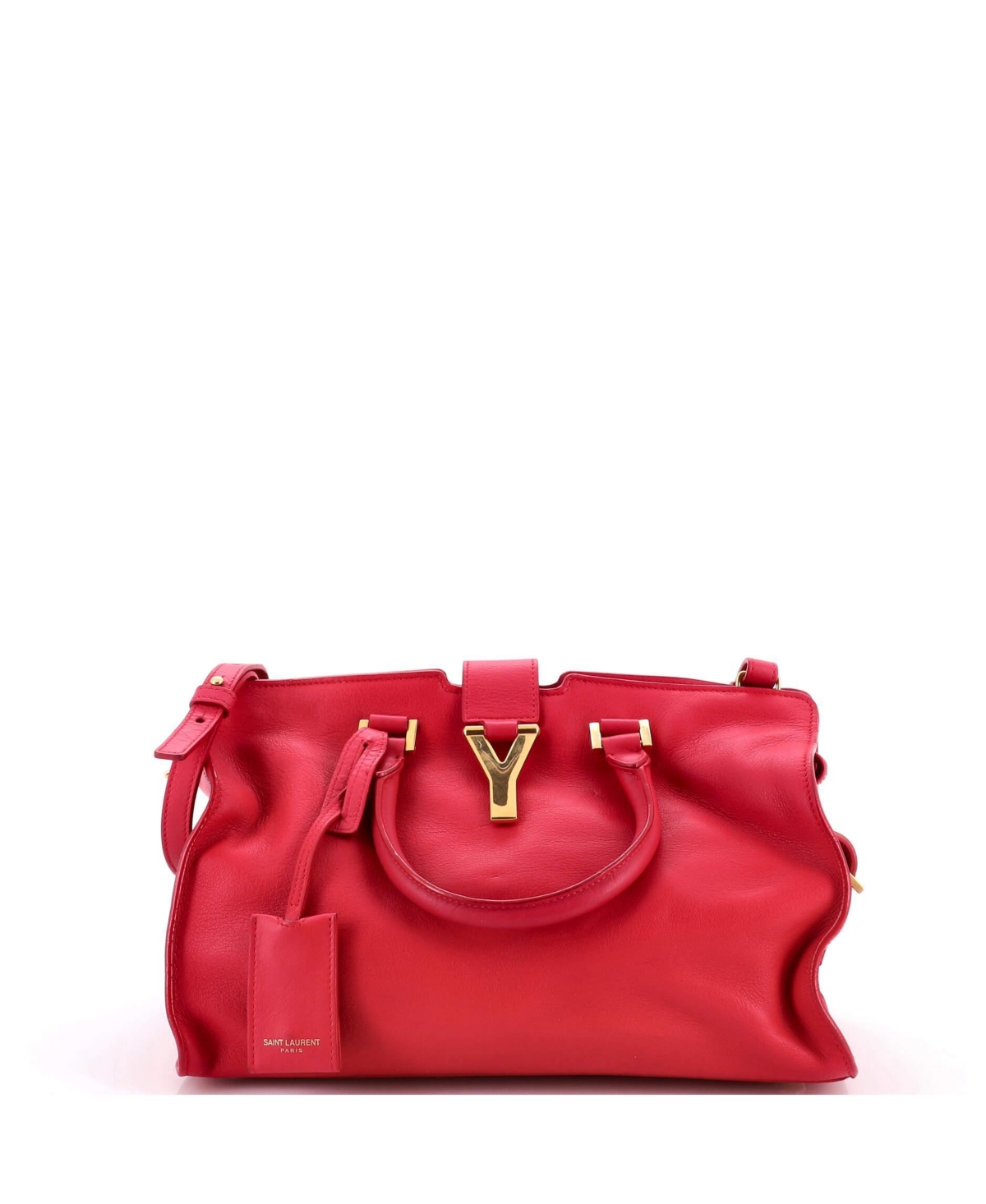 Pre-Owned Saint Laurent Small Classic Y Cabas Leather - Pink