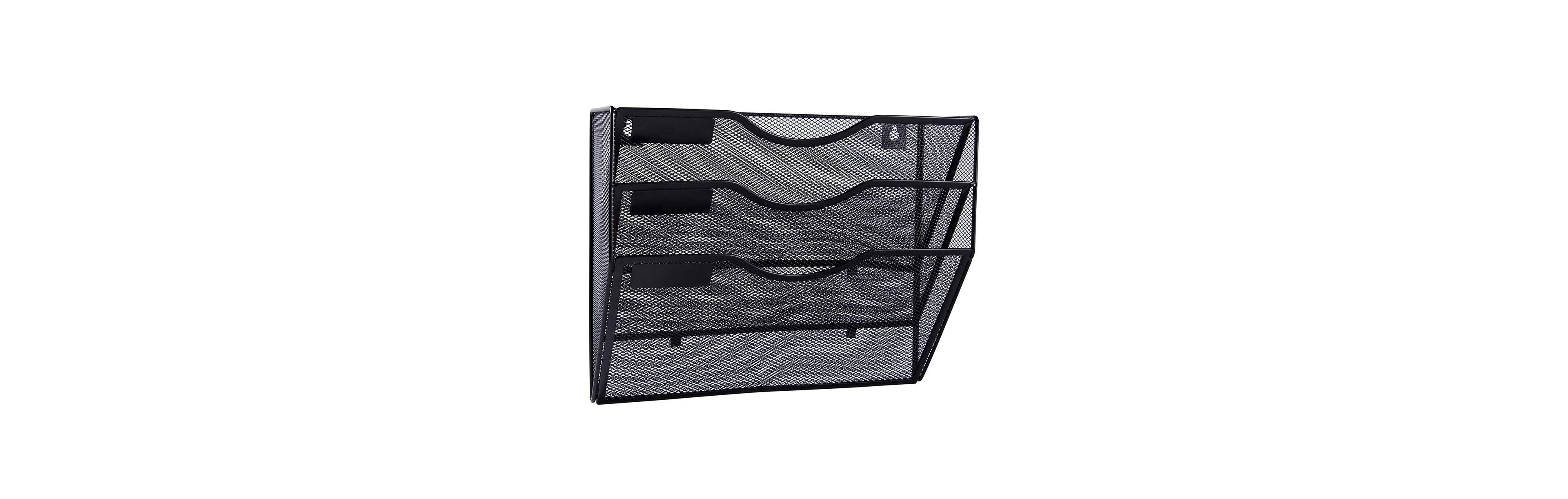 5 Pocket Wall File Organizer With Nametag Labels Hanging Storage Rack For Office Cubicle