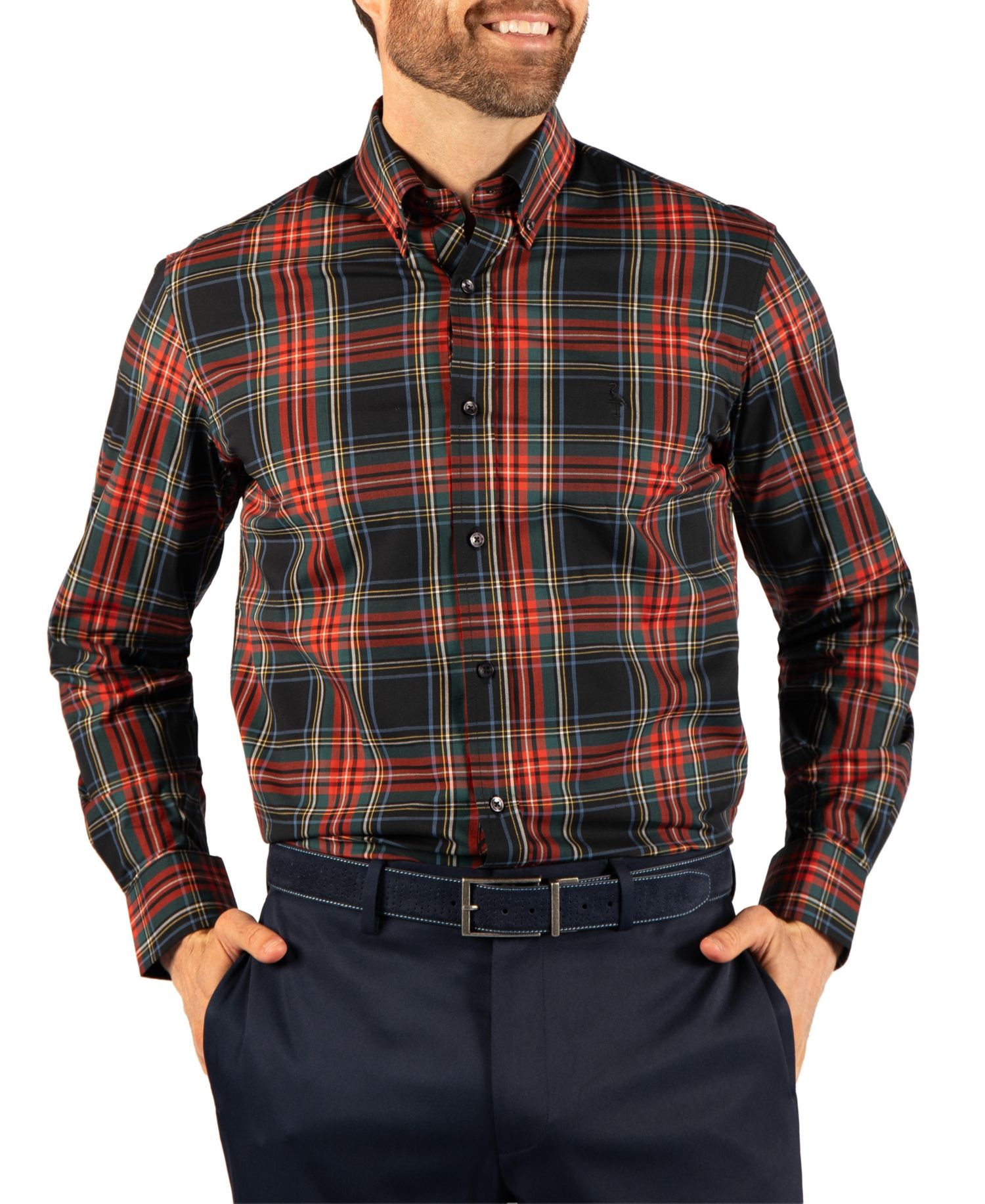 Men's Holiday Classic Tartan Long Sleeve Shirt