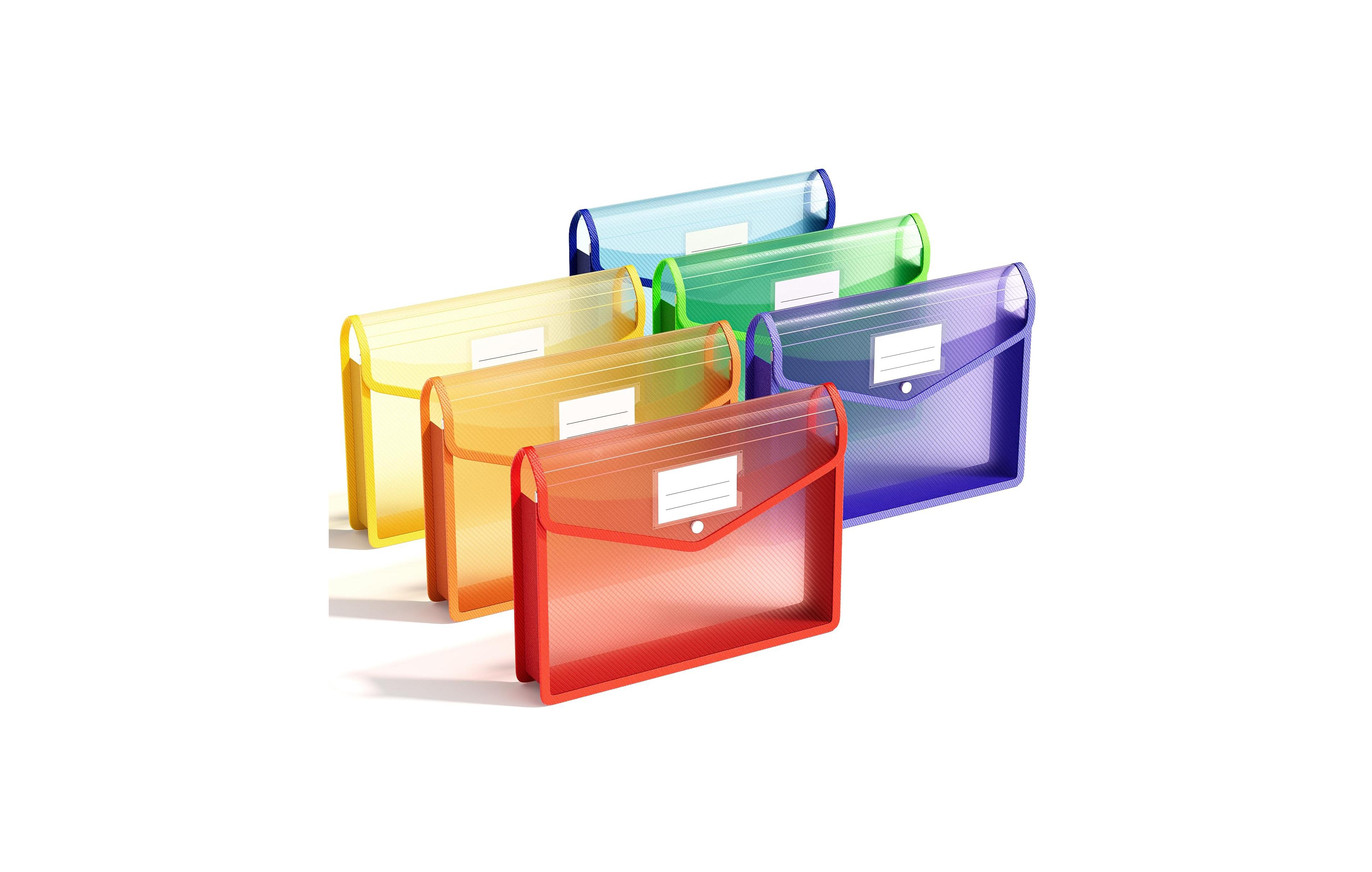 Danrong Expanding File Folders Document Organizer Snap Closure Label Pocket Large Capacity For School Office Home