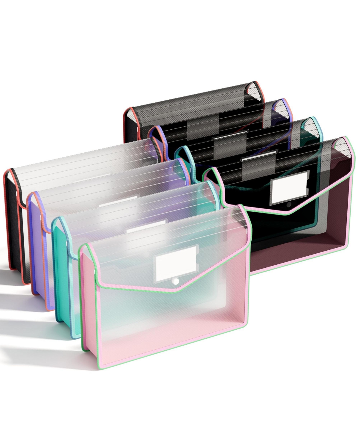 Danrong Expanding File Folders Document Organizer Snap Closure Label Pocket Large Capacity For School Office Home