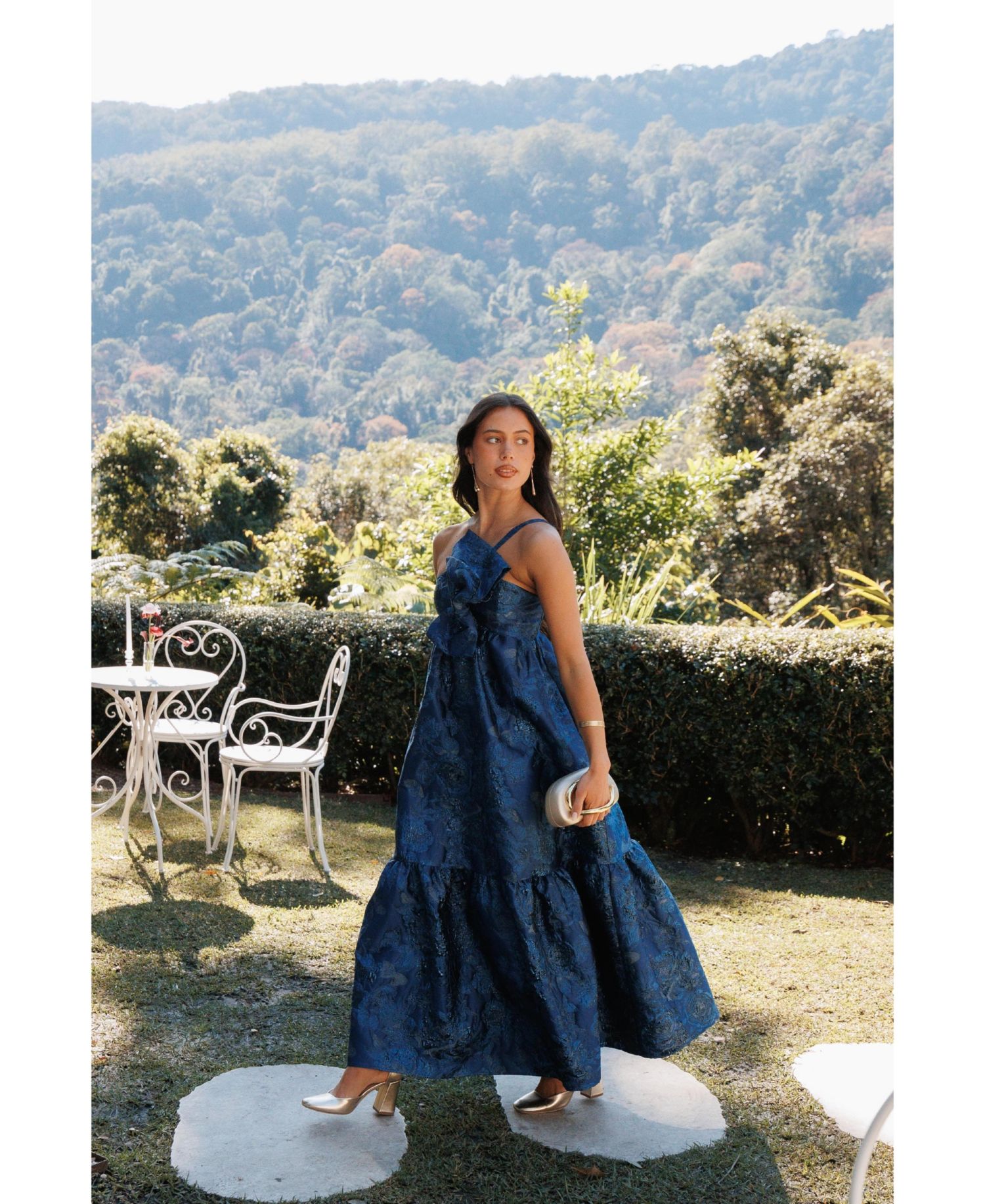 Women's Betina One-Shoulder Bow-Front Maxi Dress