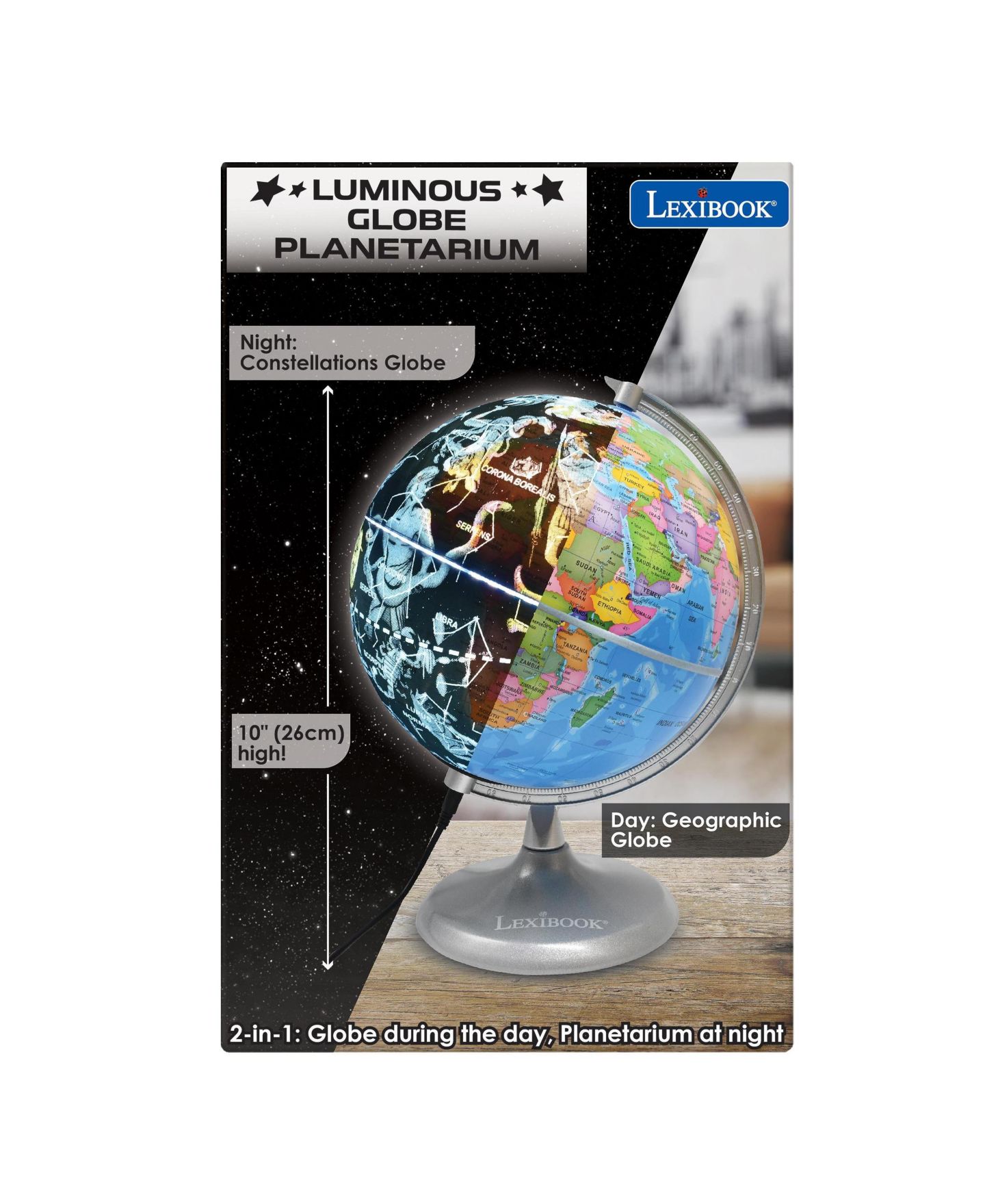 Детская игрушка Lexibook Luminous Constellation Globe, от 8 лет, цвет: Чёрный — фото 5