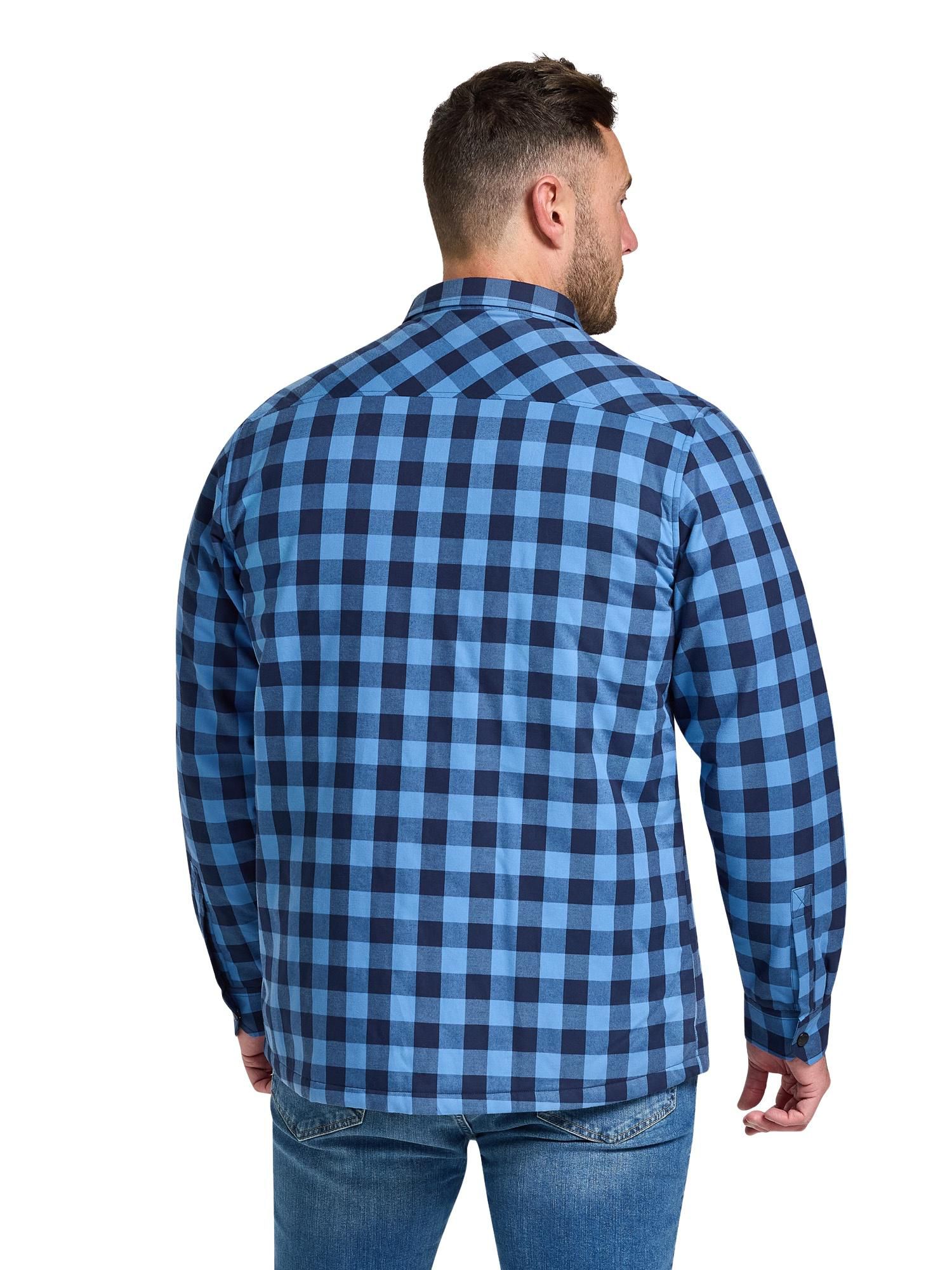 Men's Quilted Check Long-Sleeve Shacket