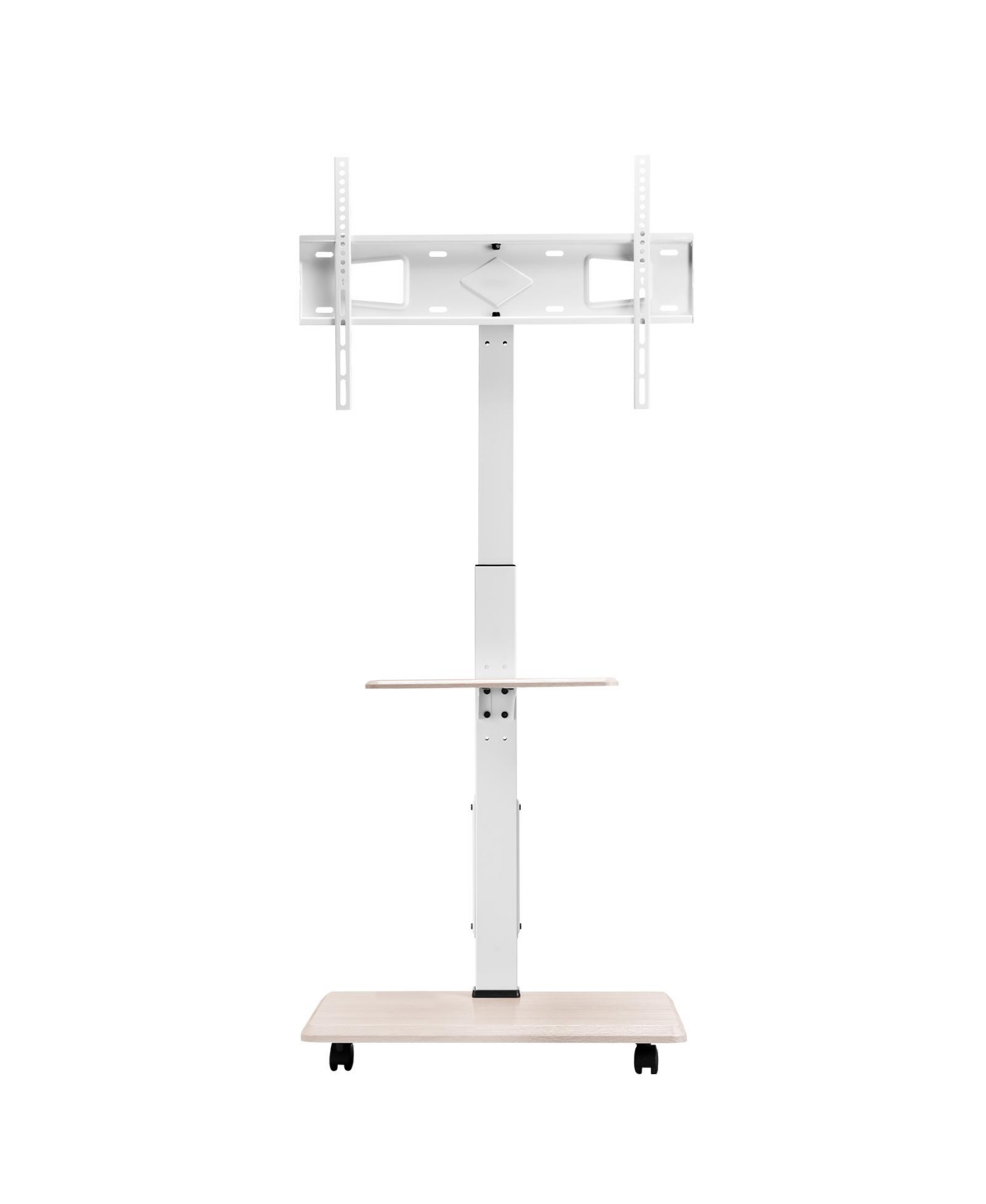 Gouun Rolling Tv Stand with Swivel Mount and Storage Tray