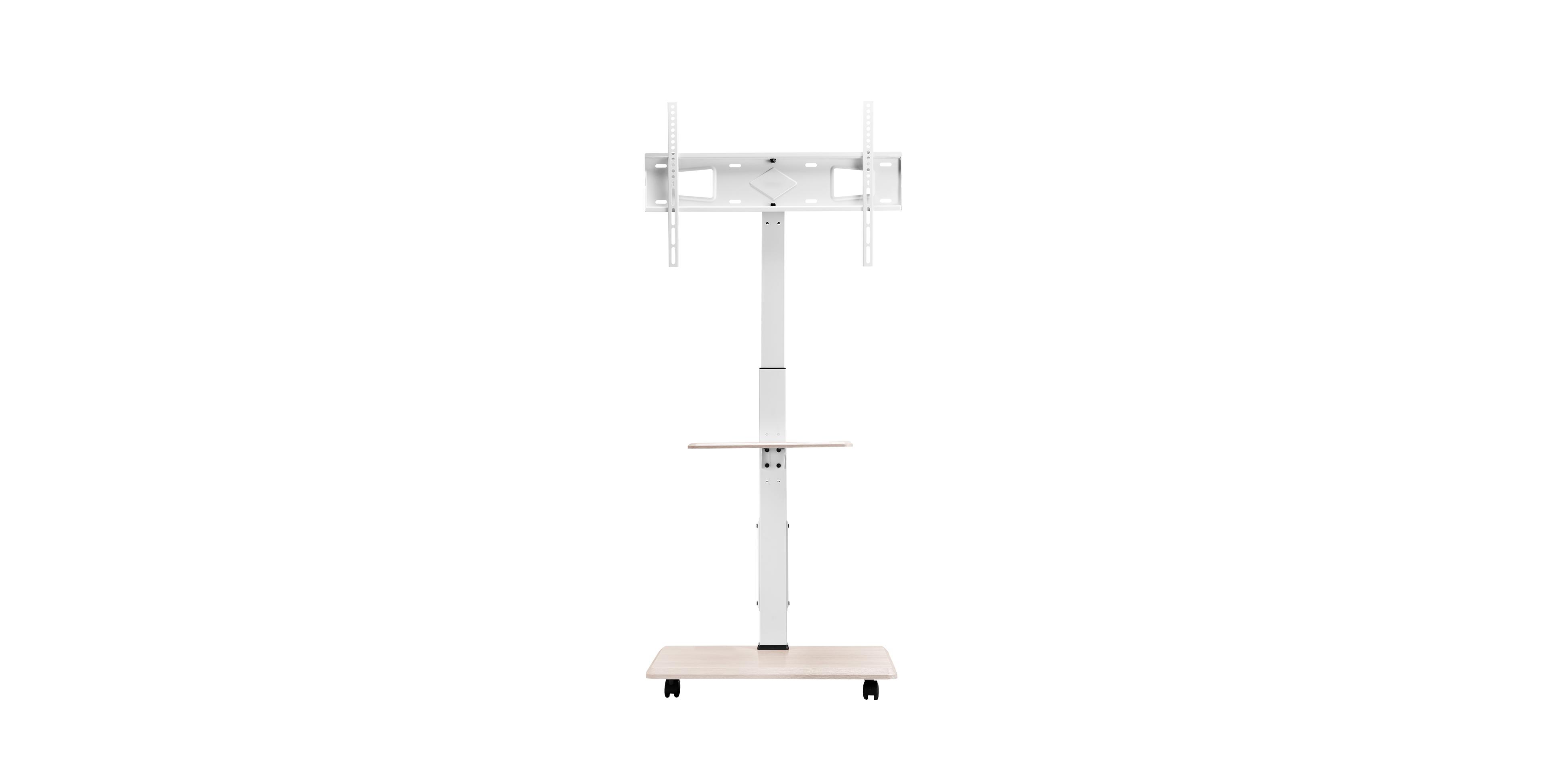 Gouun Rolling Tv Stand with Swivel Mount and Storage Tray