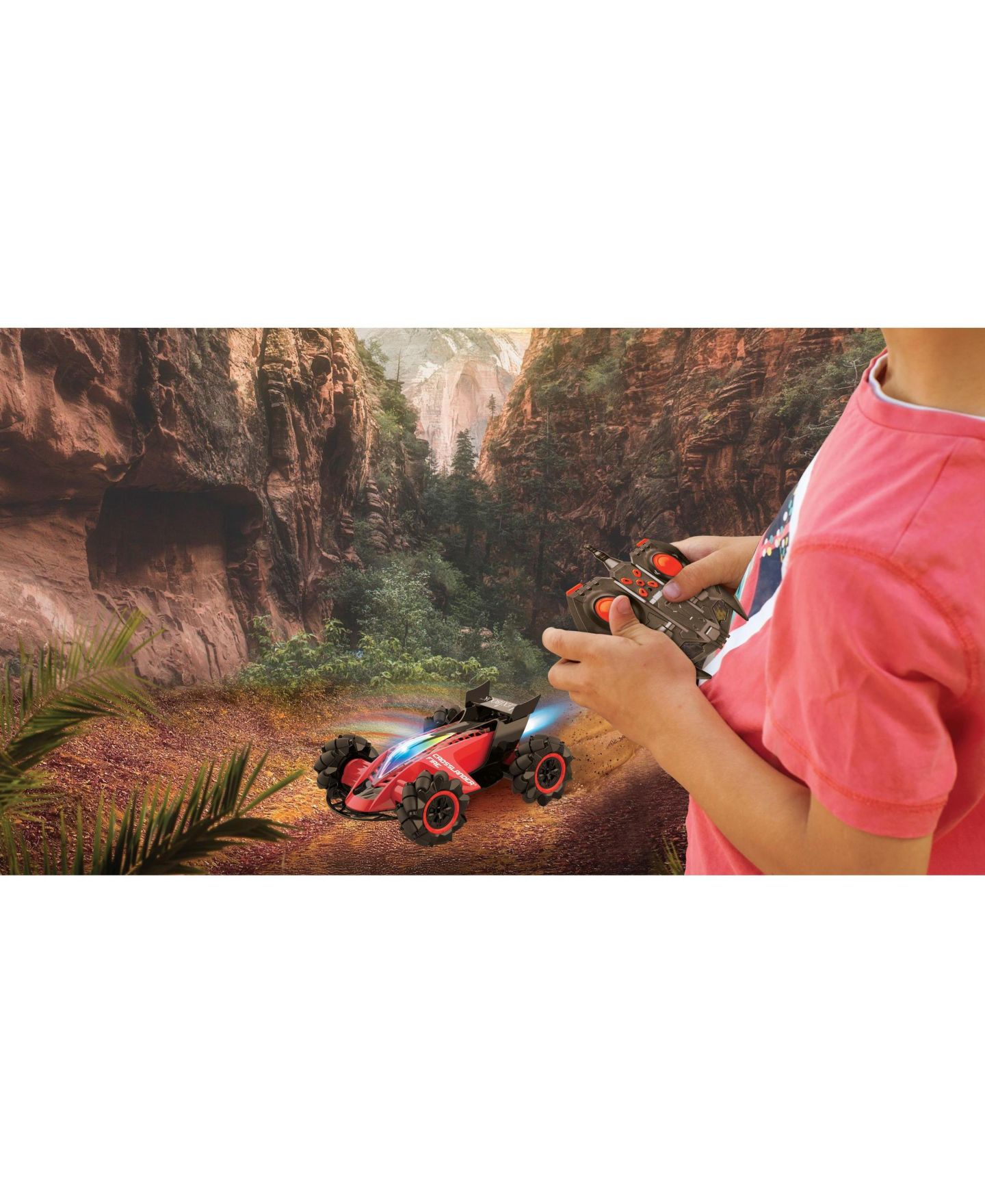 Детская игрушка Lexibook Crosslander Fire 4WD Gesture-Control Rechargeable Stunt Car, цвет: Красный — фото 7
