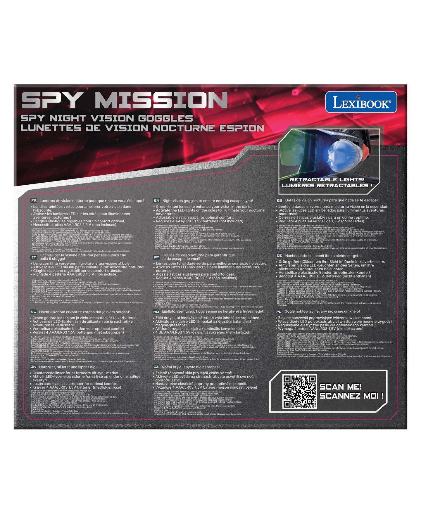 Очки ночного видения Lexibook Spy Mission со складной LED-подсветкой, от 6 лет — фото 7