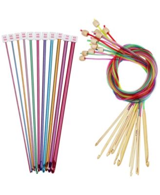 Extra Long Tunisian Crochet Hooks 23 Piece Assorted Sizes Craft Kit for Blankets Shawls