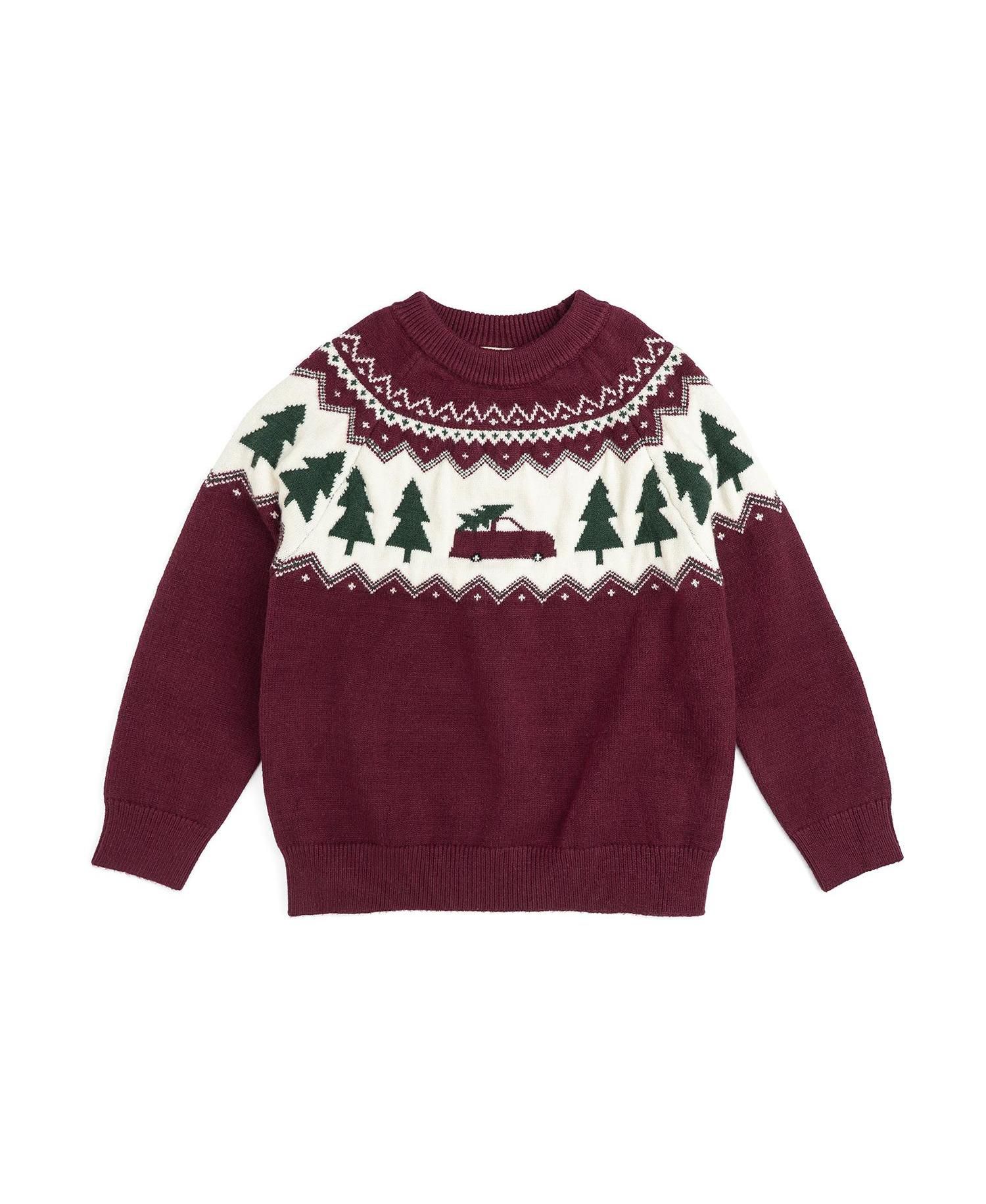 Big Boys (10-12) Christmas Truck Fair Isle Sweater