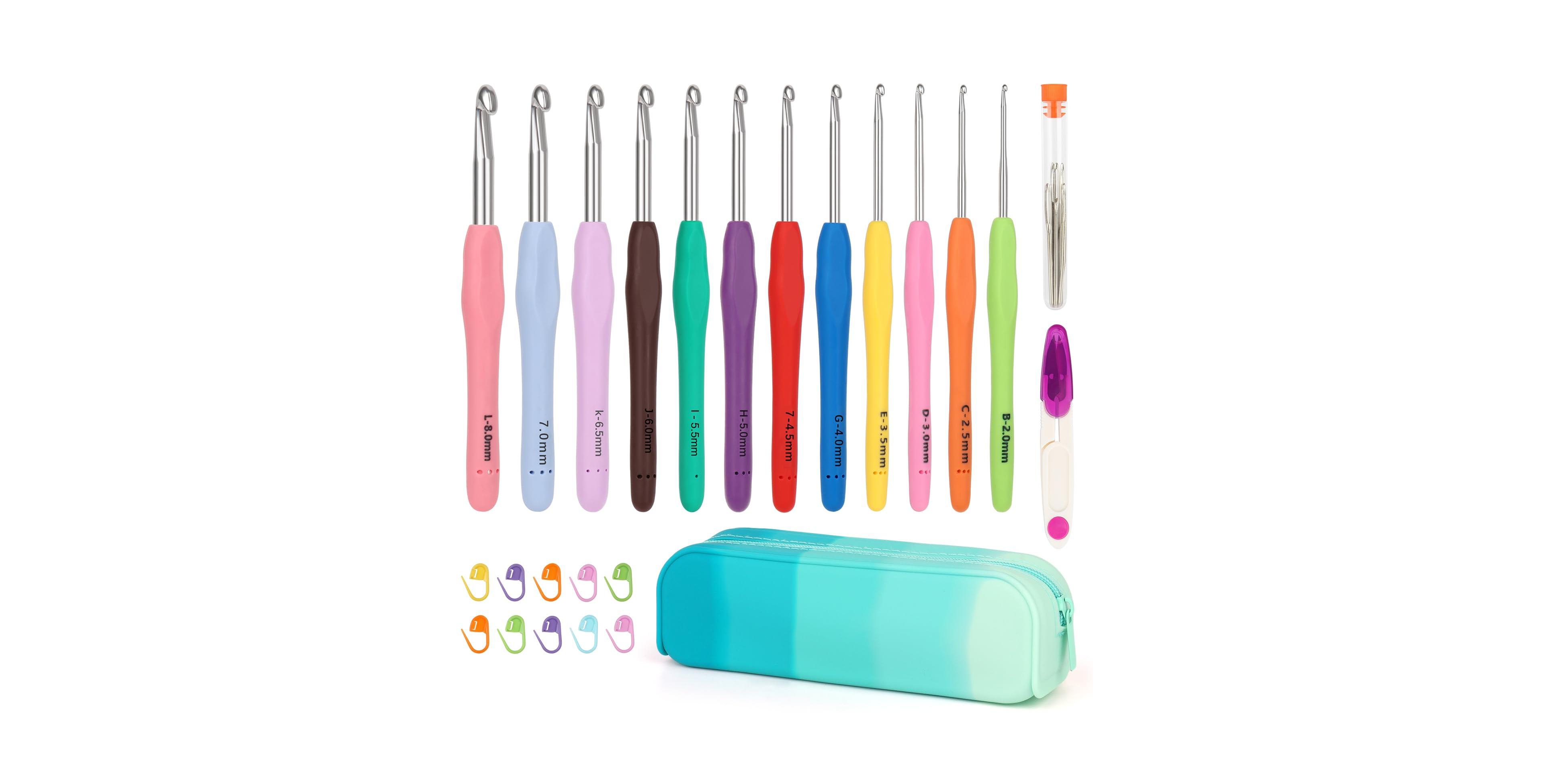 Aeelike Extra Long Tunisian Crochet Hooks 23 Piece Assorted Sizes Craft Kit for Blankets Shawls