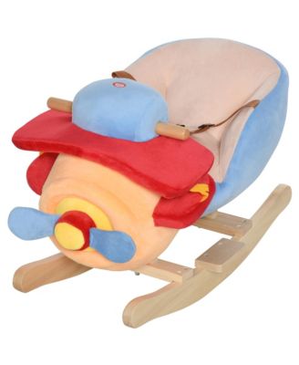 Rocking Plane Chair, Wooden Plush with Lullaby Song, Ages 18 Months+
