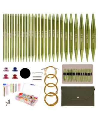 Interchangeable Circular Knitting Needle Set With Storage Case And Accessories