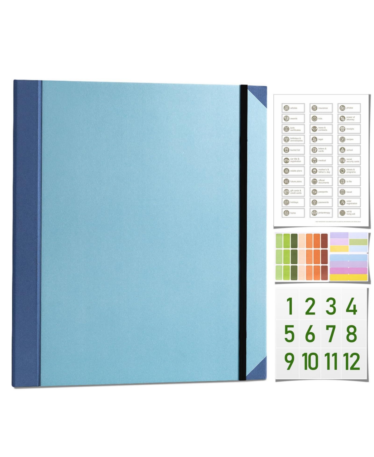 Four Candies Document Organizer Binder For Important Papers Bills Records Folio