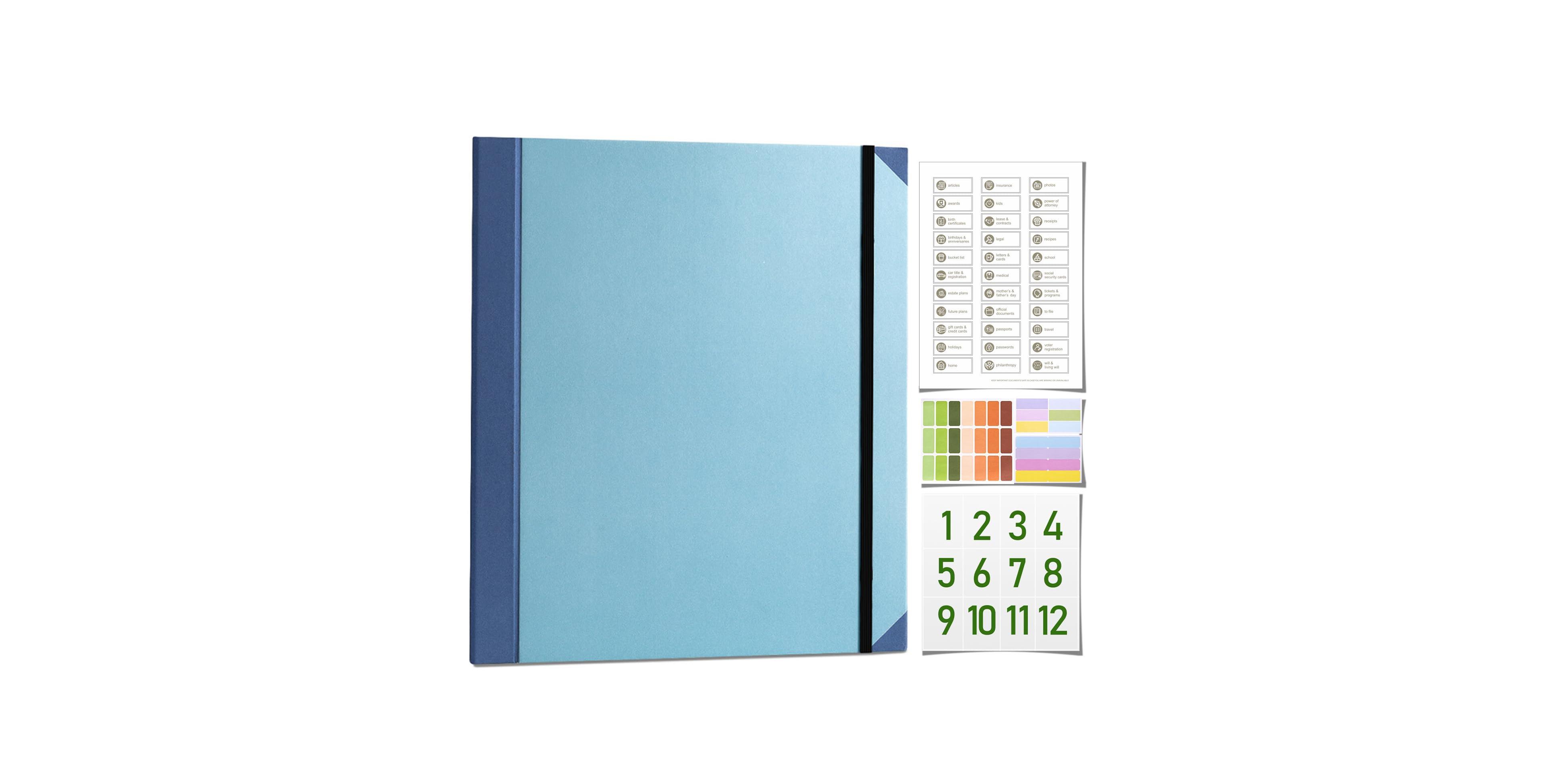 Four Candies Document Organizer Binder For Important Papers Bills Records Folio