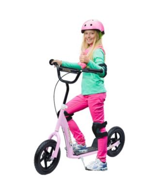 Kids Steel Kick Scooter with Adjustable Handlebar and 12" Big Wheels, 110-lb Capacity, Ages 5-12