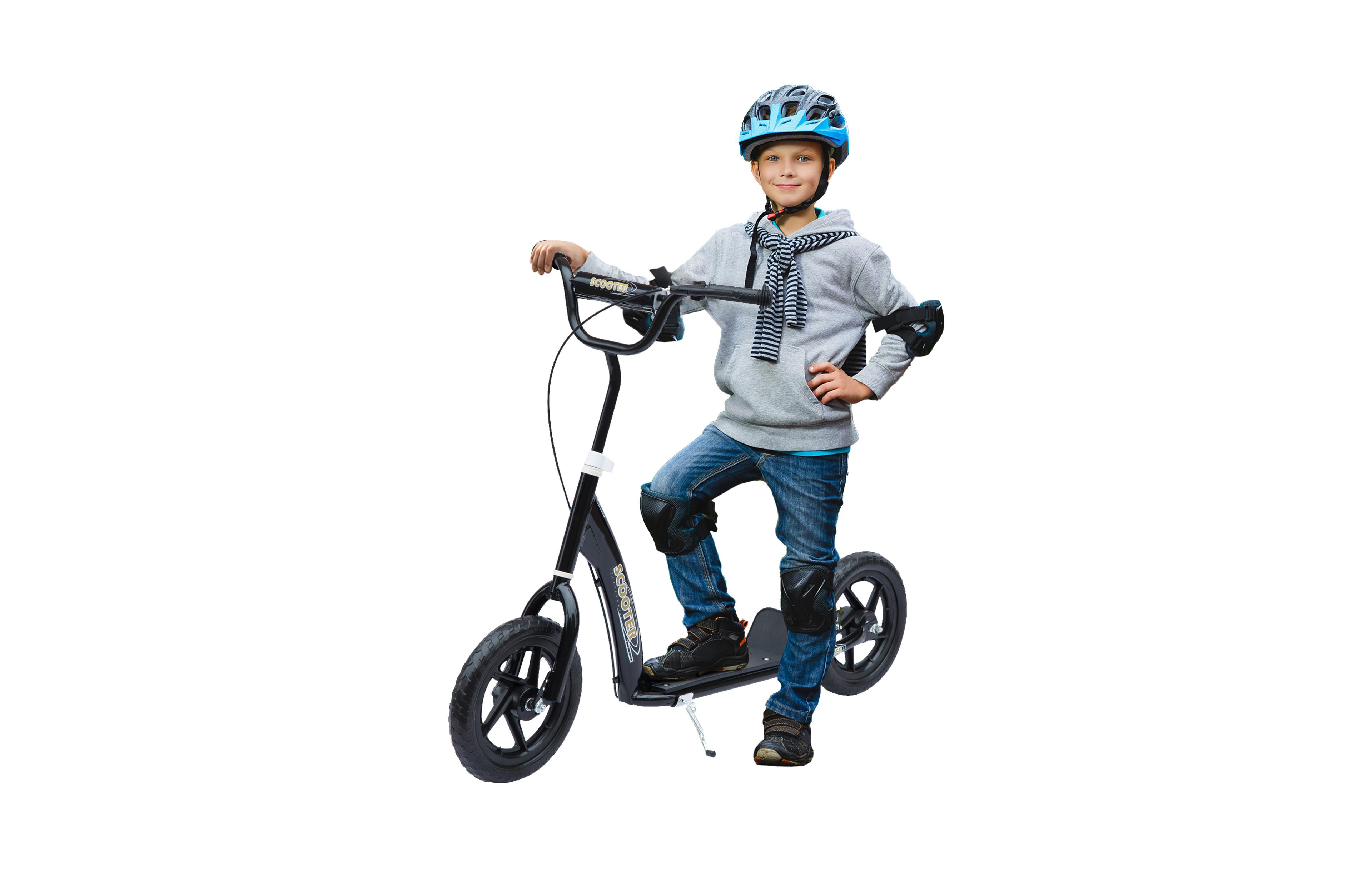 Glintex Kids Steel Kick Scooter with Adjustable Handlebar and 12" Big Wheels, 110-lb Capacity, Ages 5-12