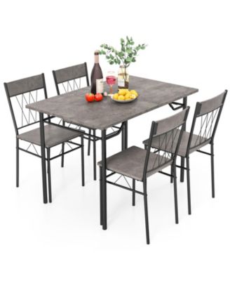 5 Piece Dining Table Set for 4 with Kitchen Table and 4 Dining Chairs