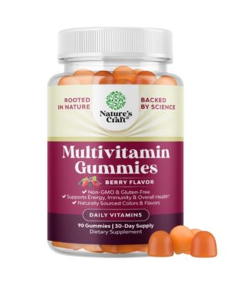 Multivitamin Gummies for Women and Men 14 Vitamins and Minerals with Zinc, B Complex, Vitamin C and D3 90 Count