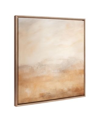 Sylvie Tonal Abstract Framed Canvas by The Creative Bunch Studio