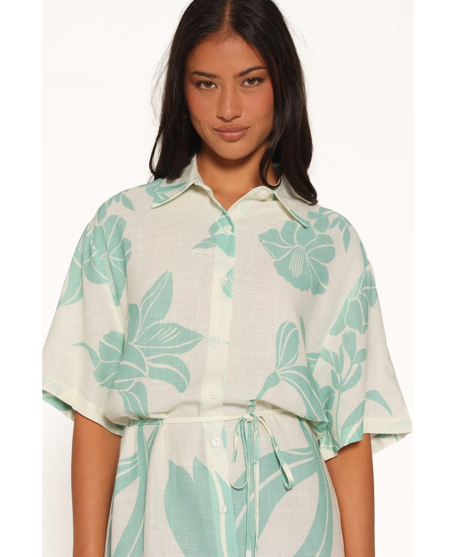 Women's Karmon Floral-Print Button-Down Mini Dress