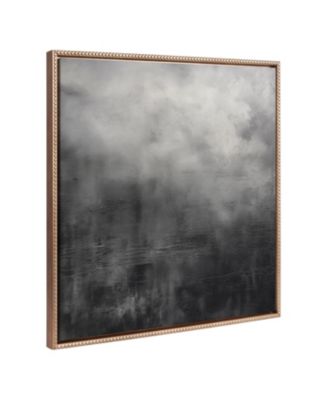 Sylvie Tonal Abstract Framed Canvas by The Creative Bunch Studio