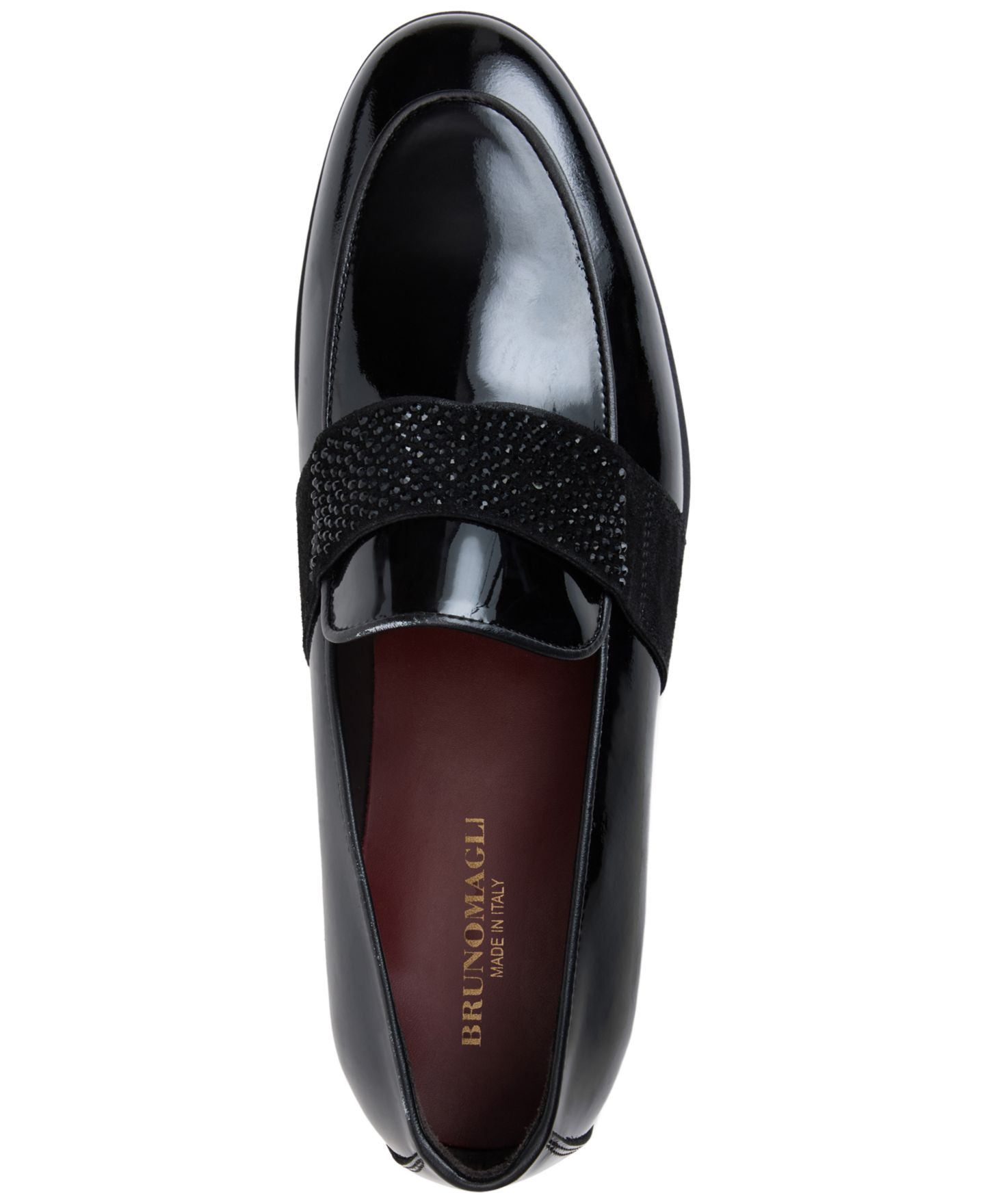 Мужские туфли Bruno Magli Howard Patent Leather Round Toe, цвет: Чёрный лаковый — фото 4