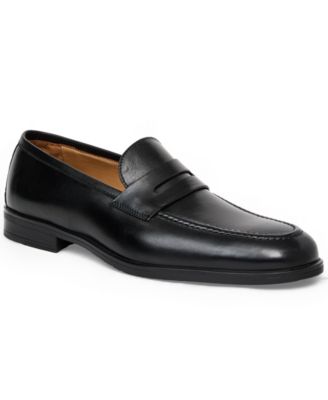 Men's Flavio Leather Round Toe Penny Loafers