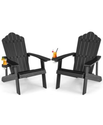 2-Piece Weather-Resistant Folding Adirondack Chair Set