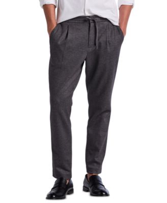Men's Slim-Tapered Pleated Stretch Pants