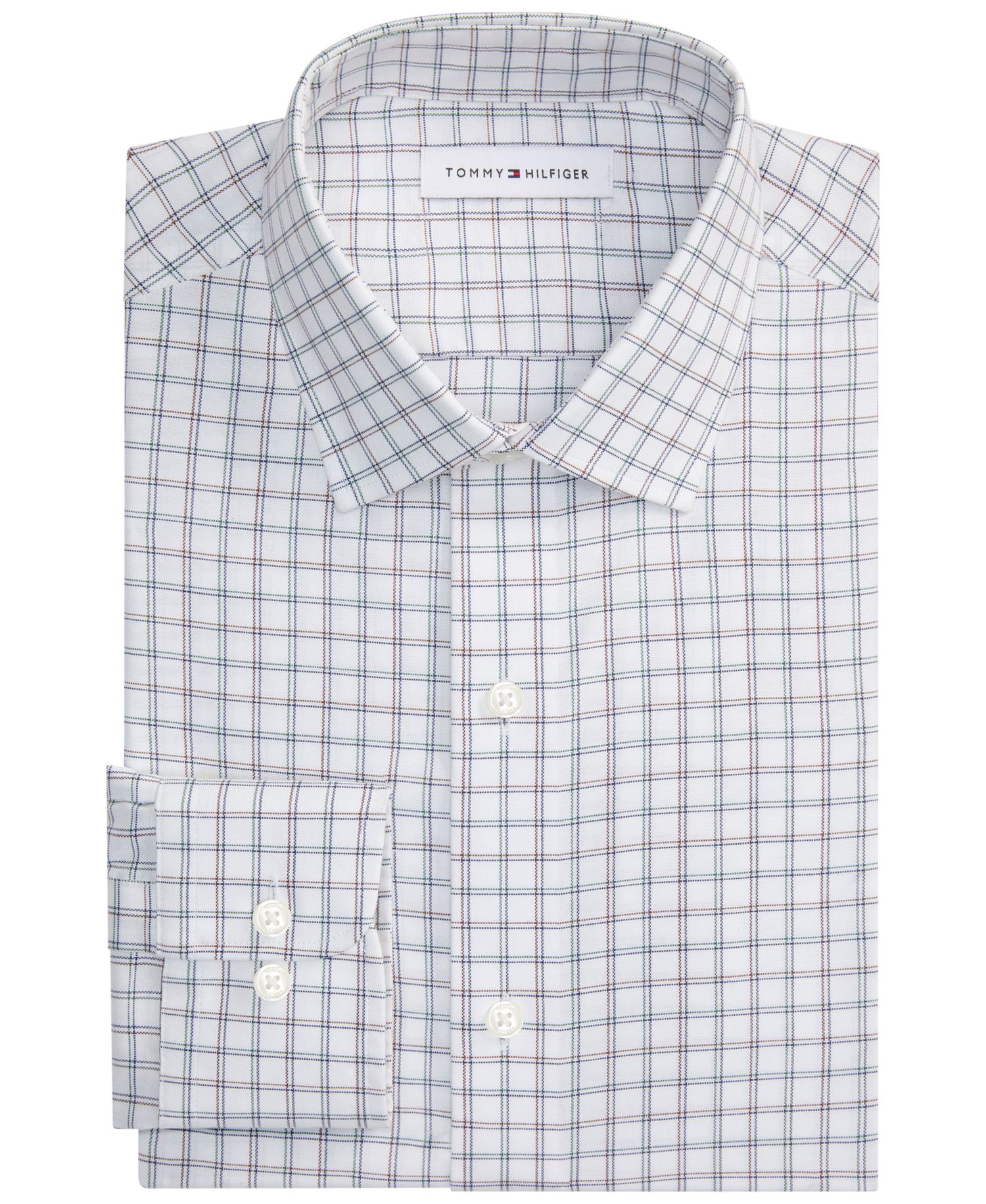 Men's TH Flex Slim-Fit Spread-Collar Dress Shirt
