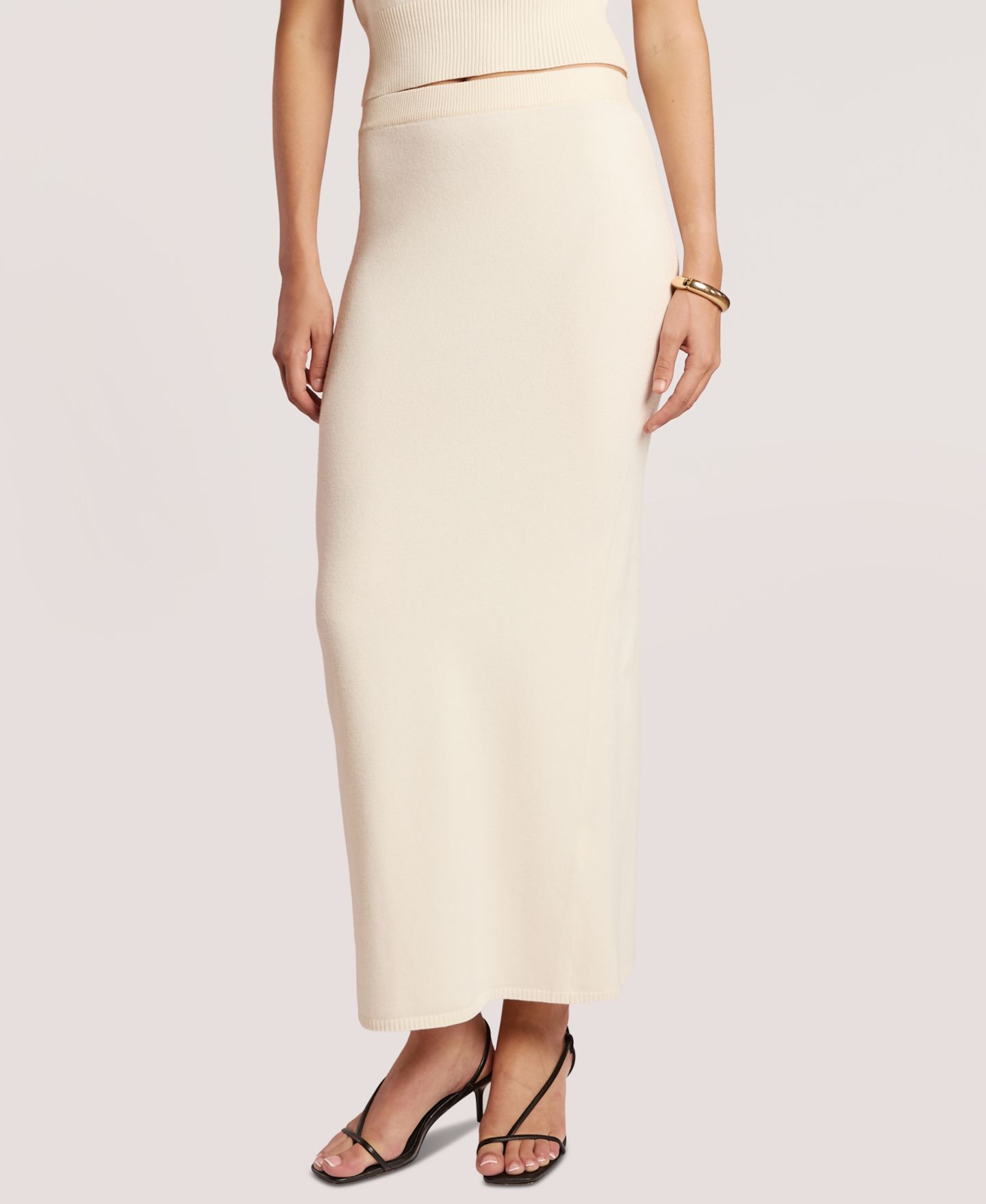 Женская юбка 4th & Reckless Kaelin A-Line High-Waisted Maxi, цвет: Кремовый — фото 4