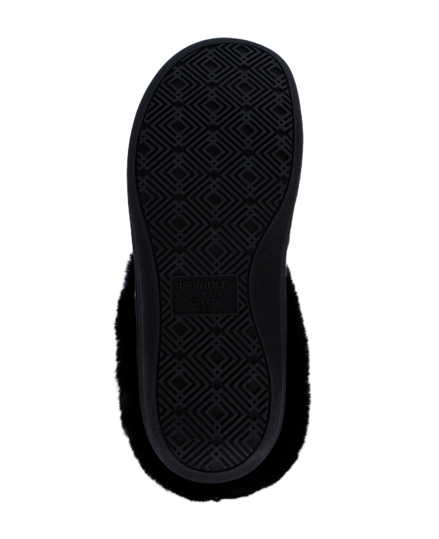 Женские сабо Isotoner Signature Leo Faux Fur Arch Support Clog Slippers, цвет: Угольный — фото 3