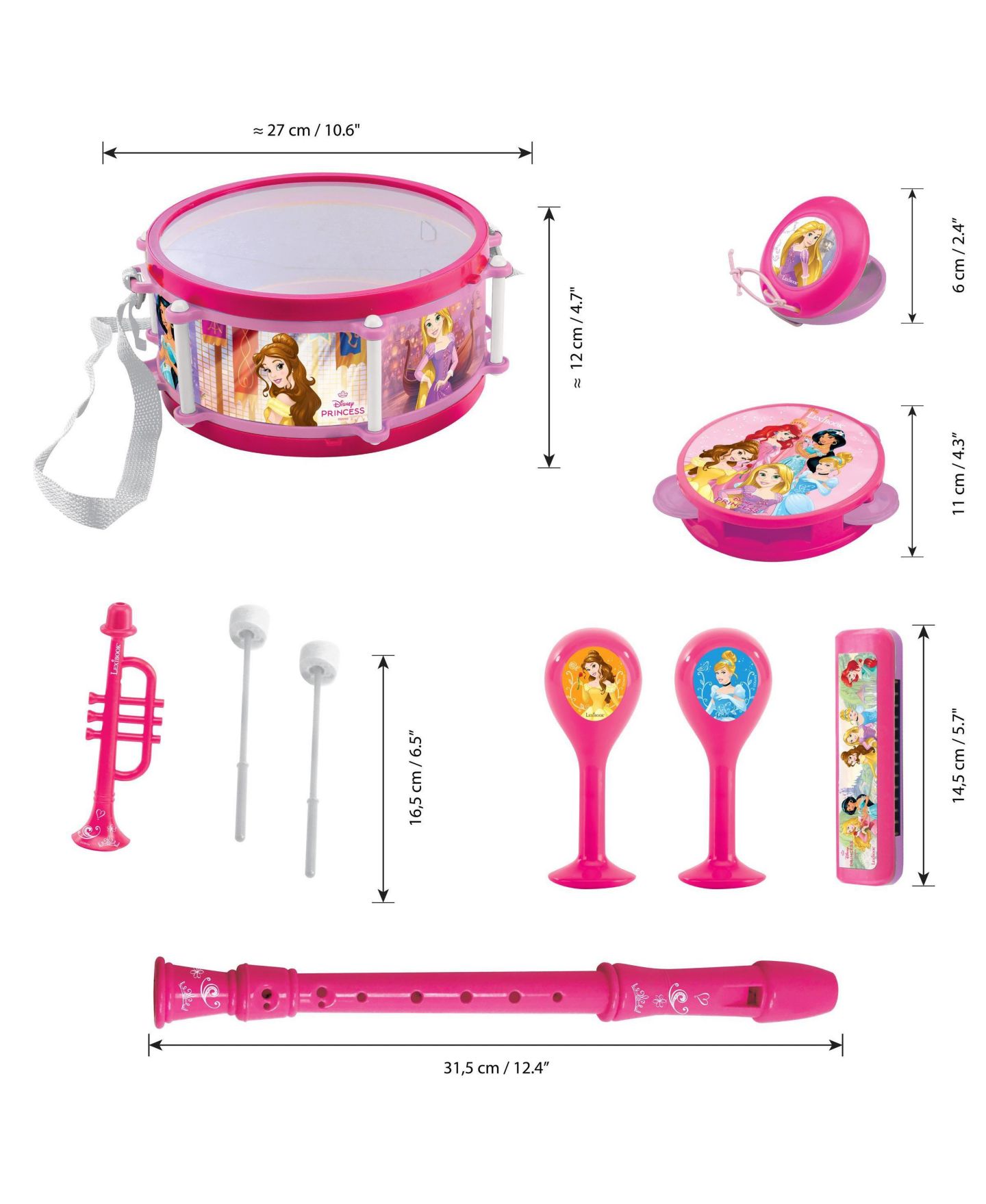 Детские игрушки Disney Princess 7-Piece Music Instruments Set, K360DP, Ages 3+ — фото 2
