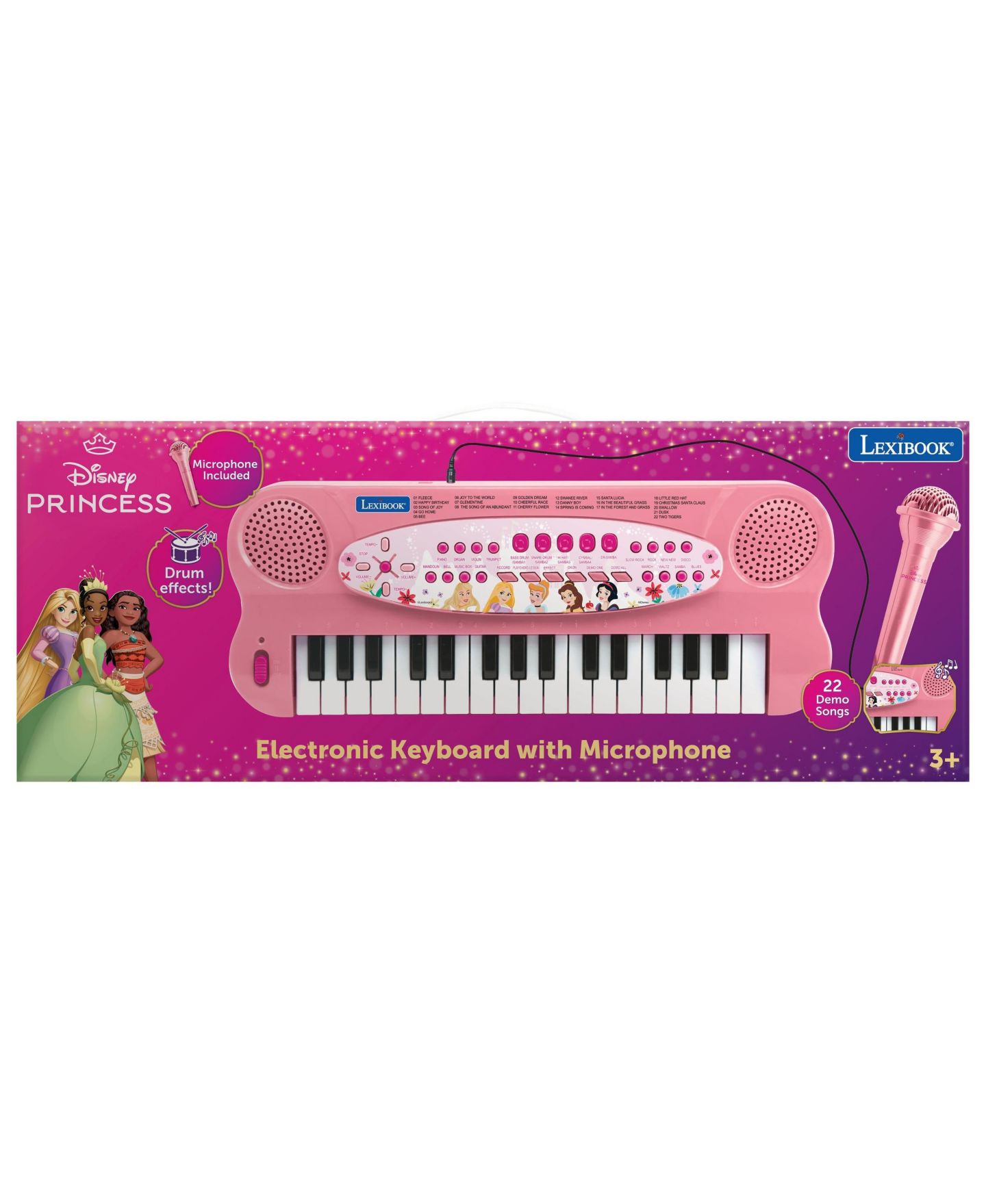 Детская игрушка Disney Princess Electronic Keyboard with Microphone, 22 Demonstration Songs, Ages 3+ — фото 5
